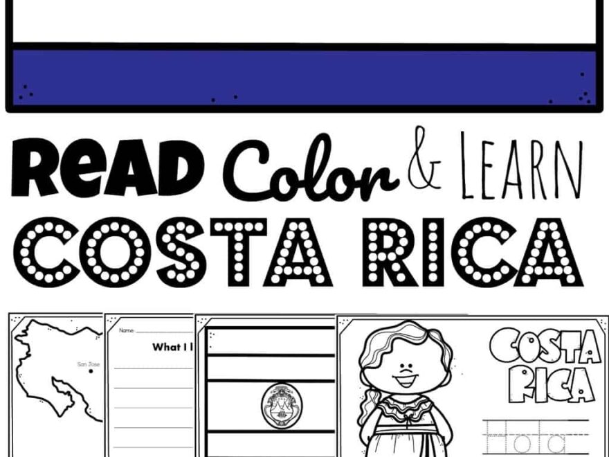 FREE Costa Rica Coloring Pages Read Color And Learn