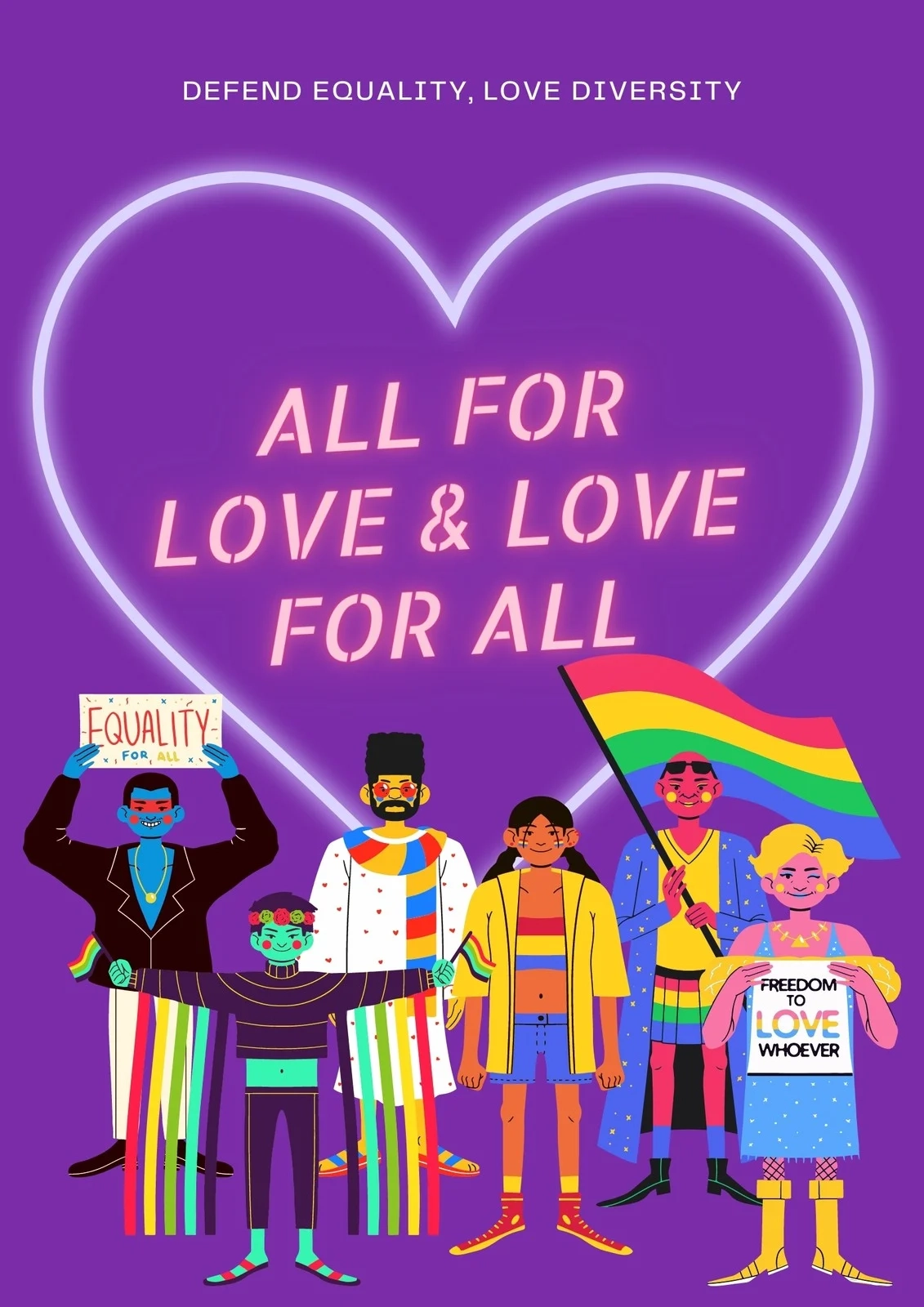 Free Custom Printable Gay Rights Poster Templates Canva