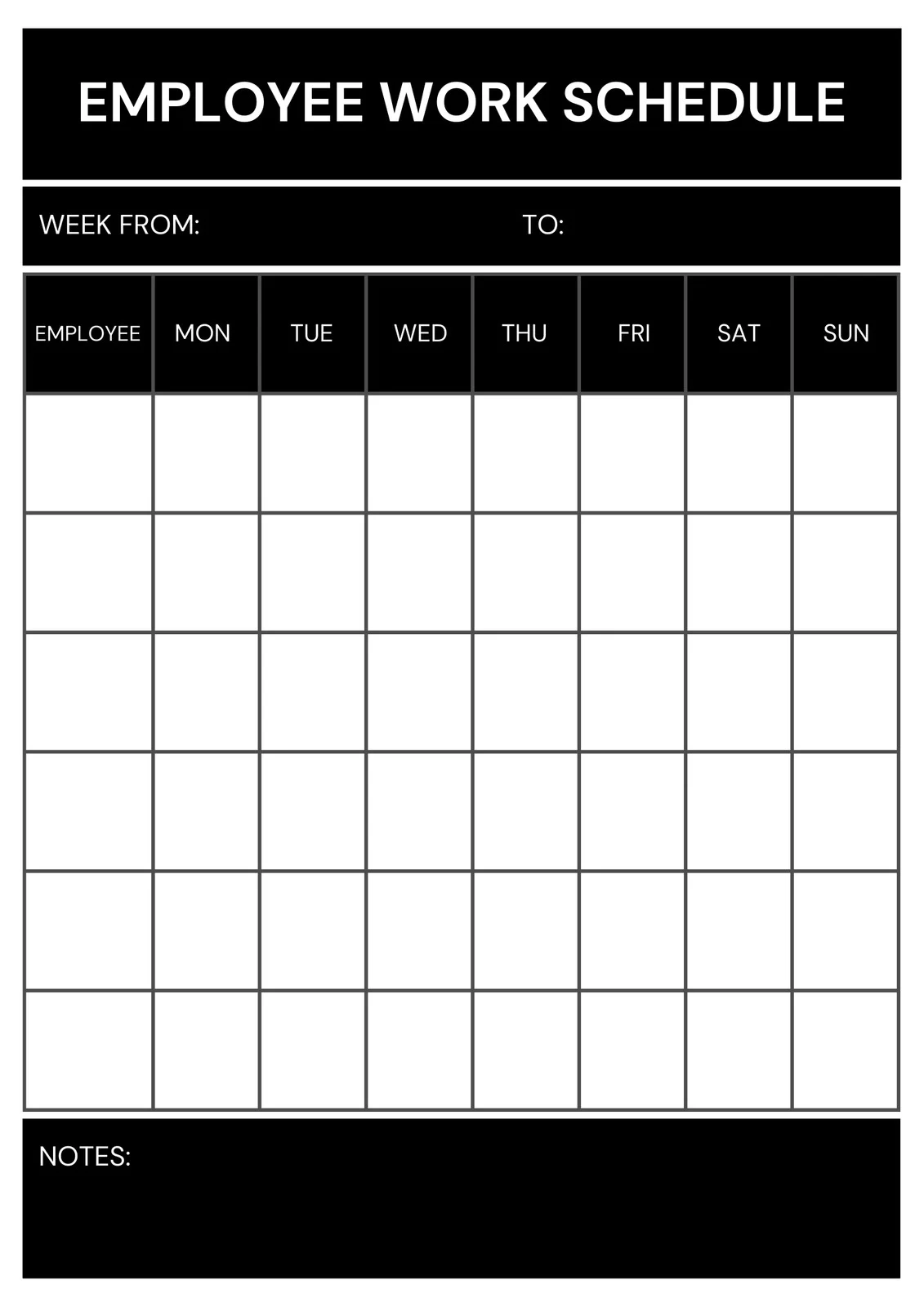 Free Custom Printable Work Schedule Planner Templates Canva