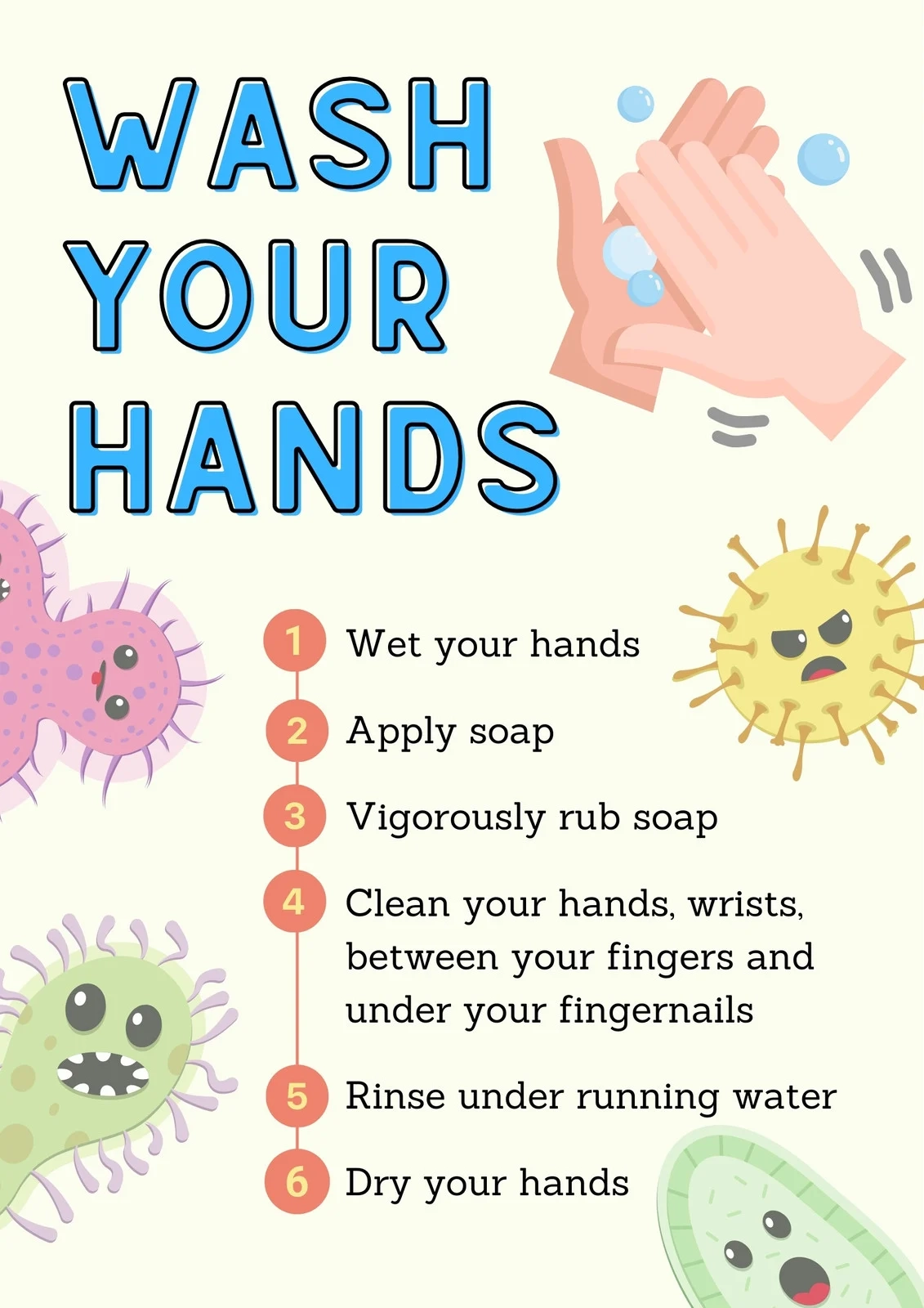 Free Printable Classroom Washing Hands Signs