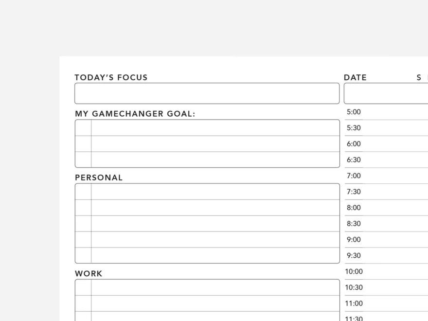 Free Daily Planner PDF Free Printable Passion Planner