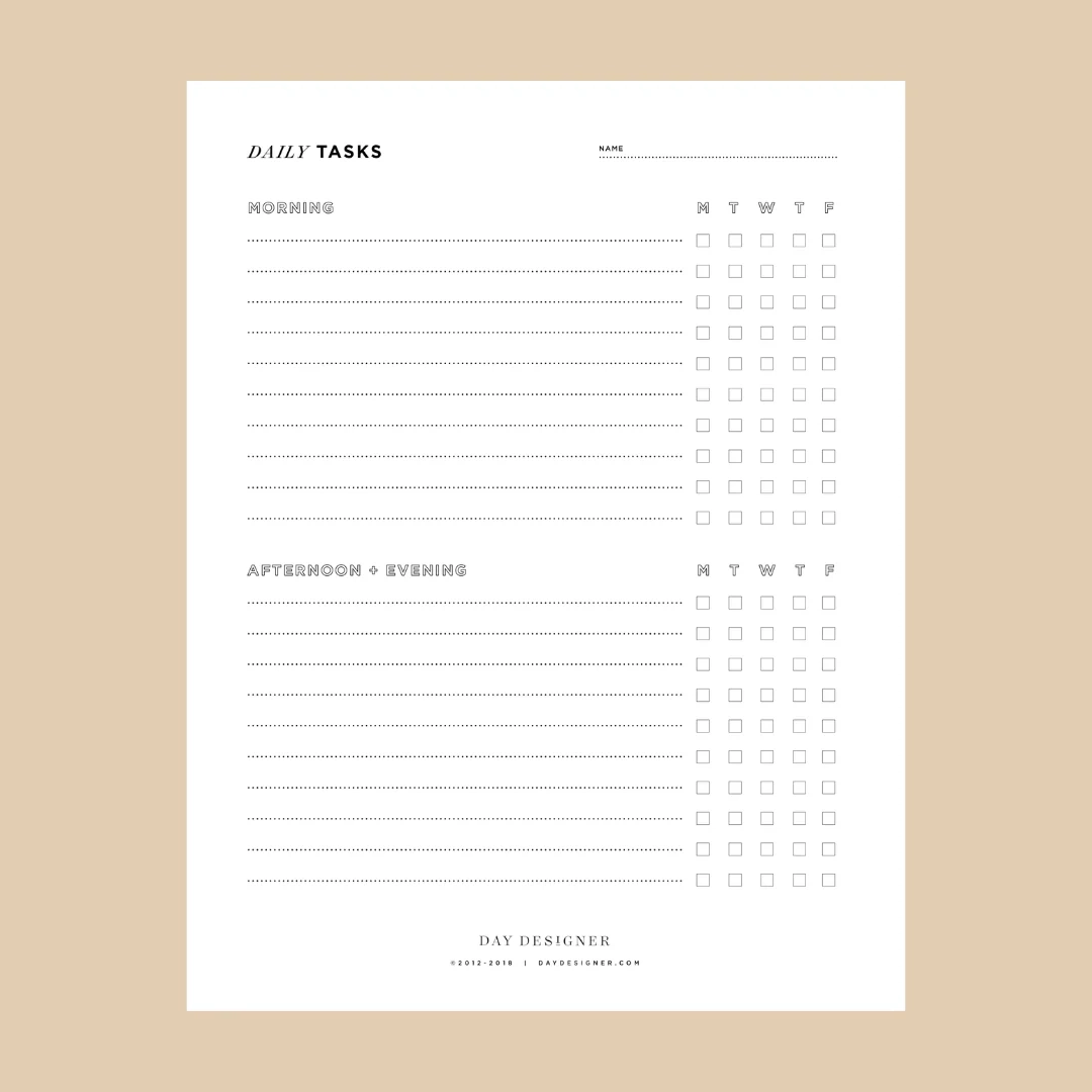 Free Printable Checklist For Planner