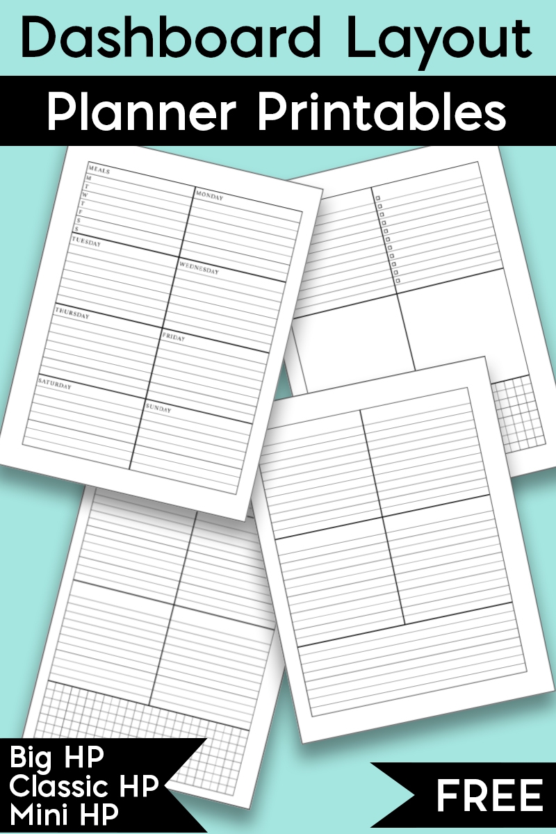 Free Dashboard Layout Planner Printables Free Weekly Planner Pages