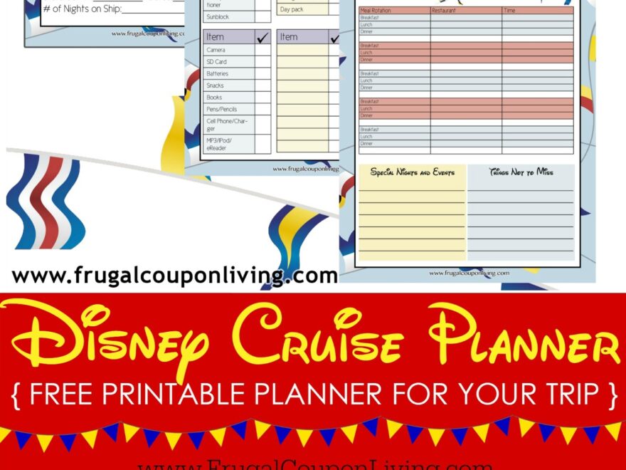 FREE Disney Cruise Planner Worksheets Library