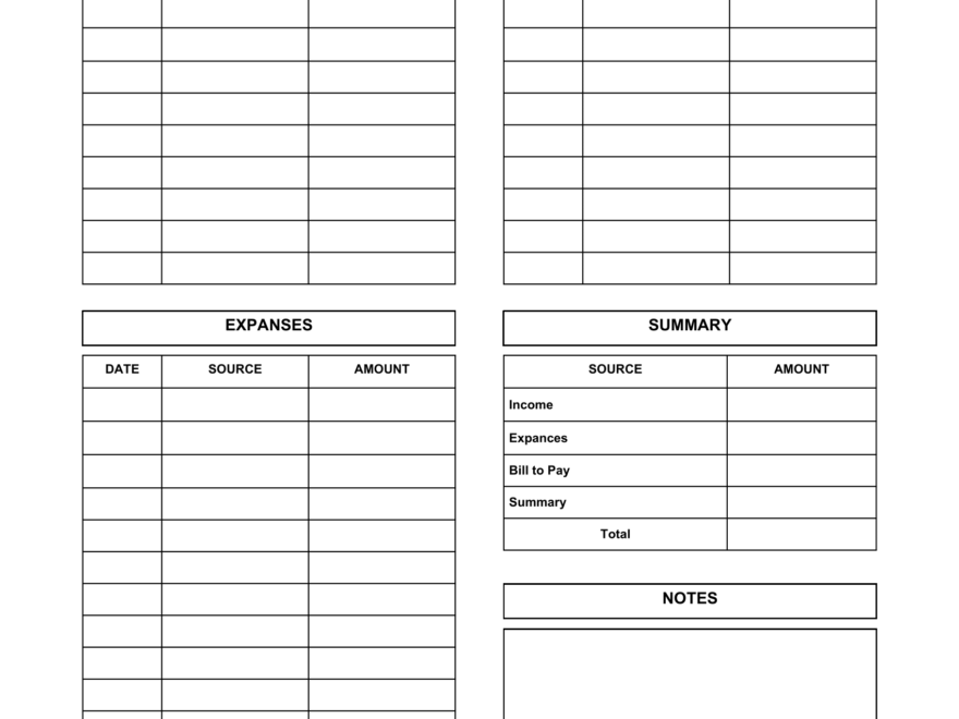 Free Download Printable Monthly Budget Planner PDF Templates