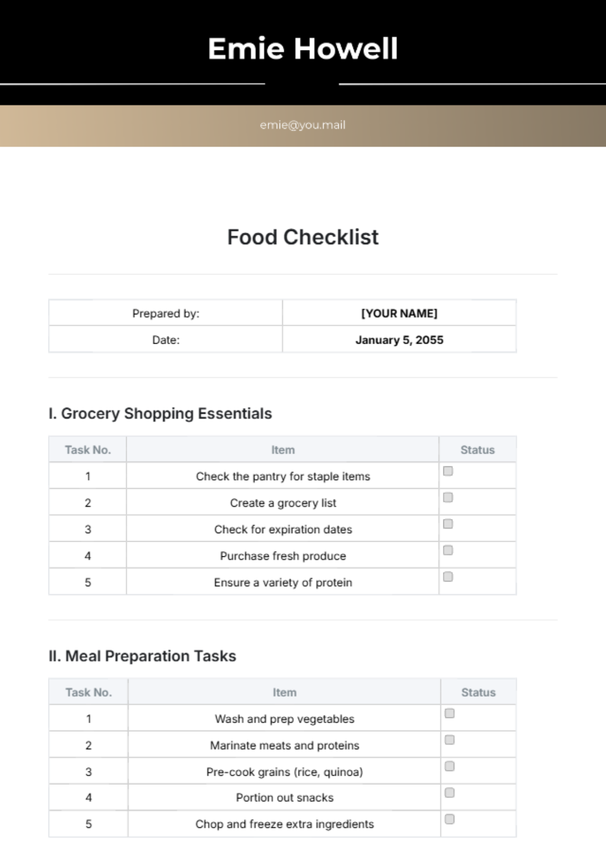 Printable List Meal Delivery Services