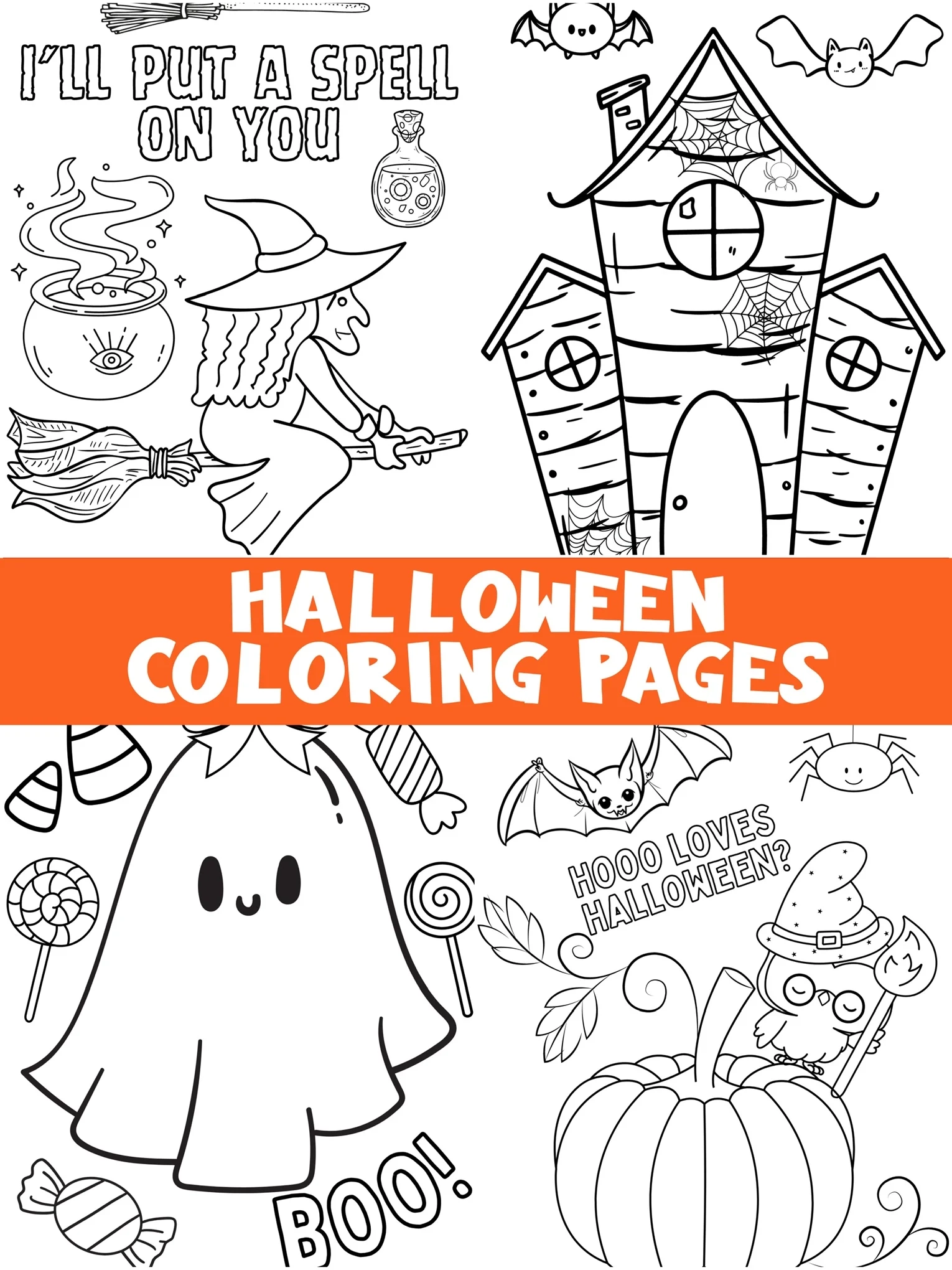 Printable Color Sheets For Halloween
