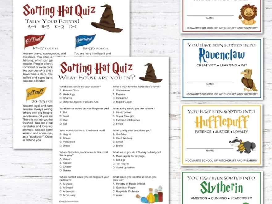 Free Hogwarts Sorting Hat Ceremony Krafty Planner
