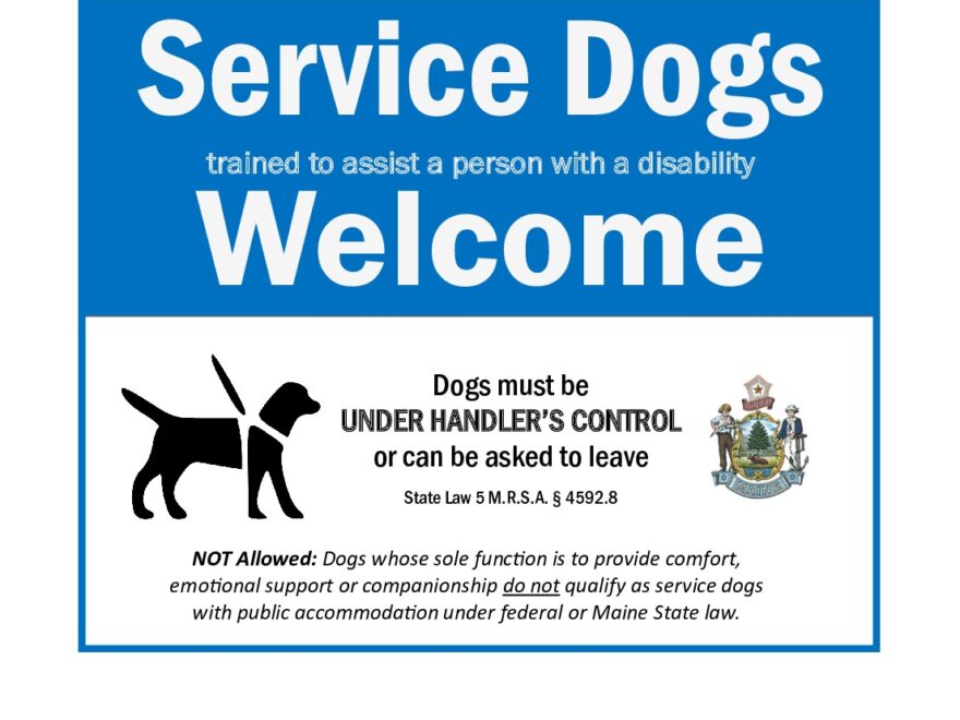 Free Maine Service Dogs Poster Labor Law Poster 2025