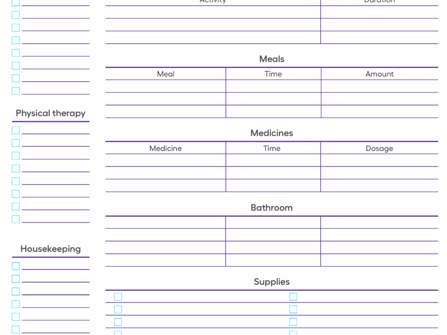 Free Medication List Templates For Patients And Caregivers