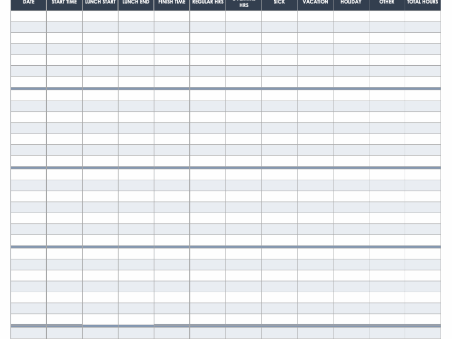 Free Microsoft Word Timesheet Templates Smartsheet