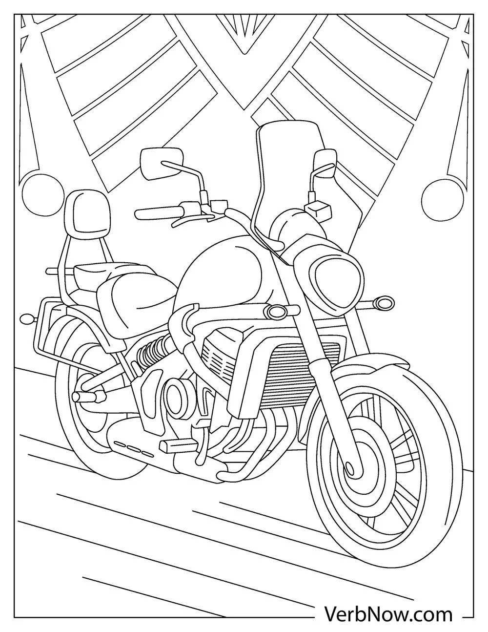 Free MOTORCYCLE Coloring Pages For Download Printable PDF 