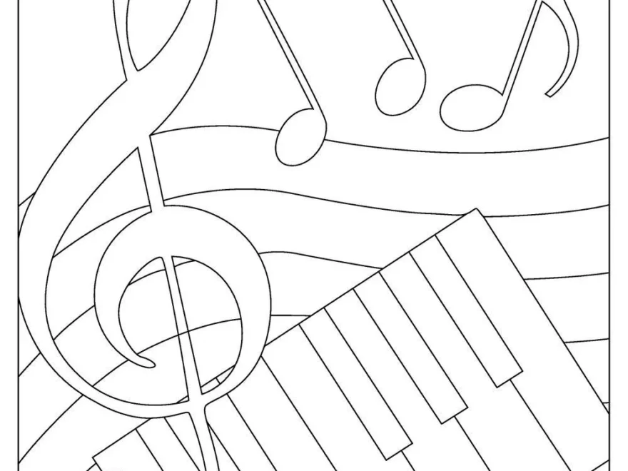 Free MUSIC NOTES Coloring Pages For Download Printable PDF