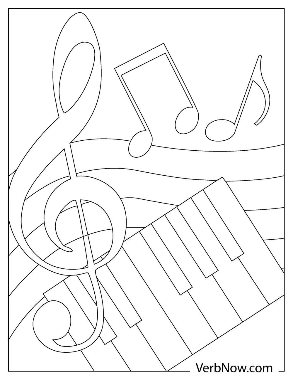 Free MUSIC NOTES Coloring Pages For Download Printable PDF 