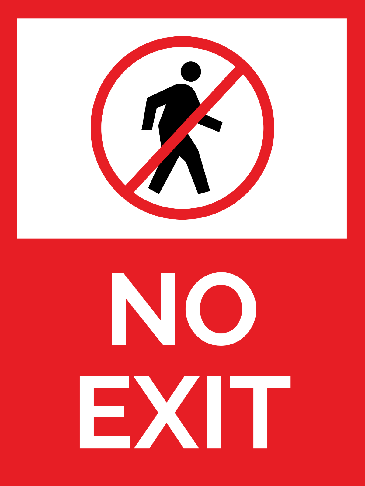 Free No Exit Sign Template To Edit Online Free No Exit Sign Template To Edit Online
