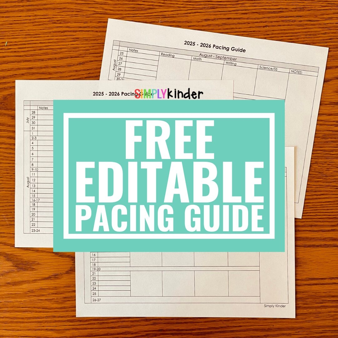 Printable Blank Pacing Guide