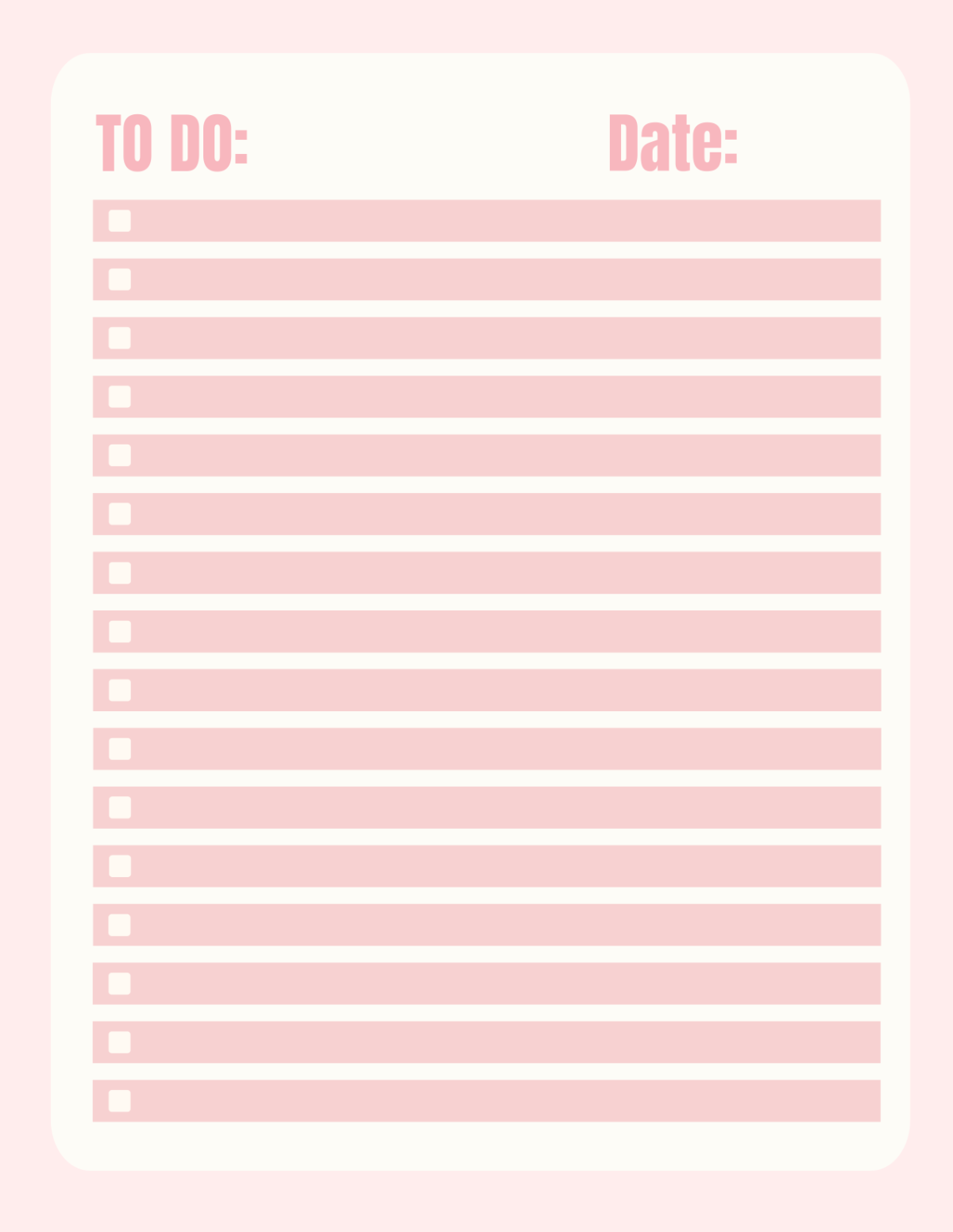 Free Pink To Do List Template To Edit Online