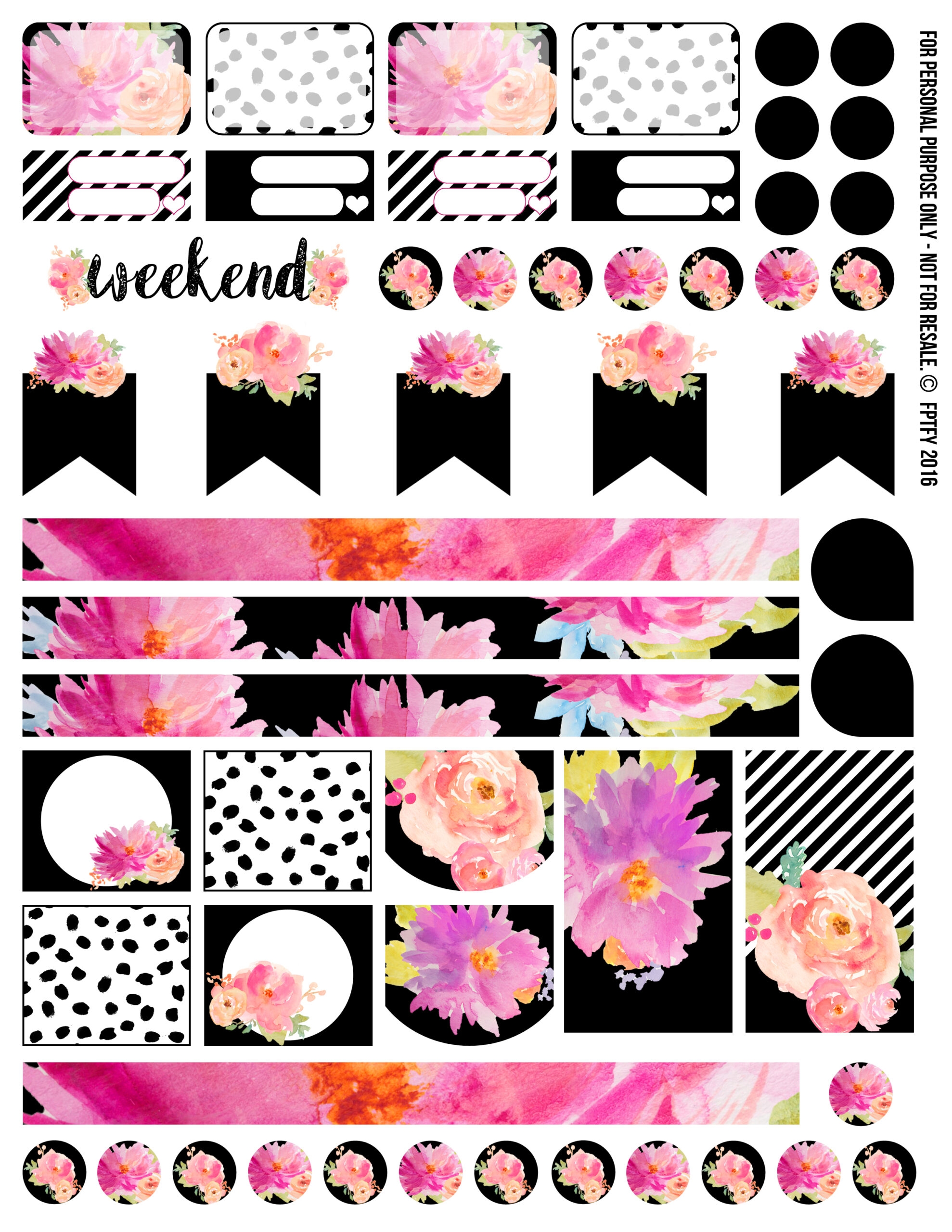 Free Planner Addict Printables Fuchsia Chic Free Pretty Things For You