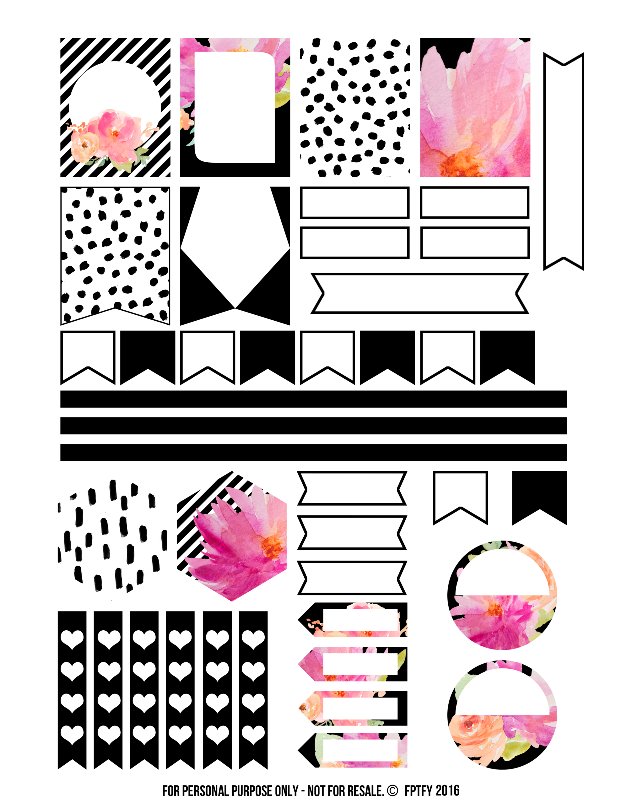 Free Planner Addict Printables Fuchsia Chic Free Pretty Things For You