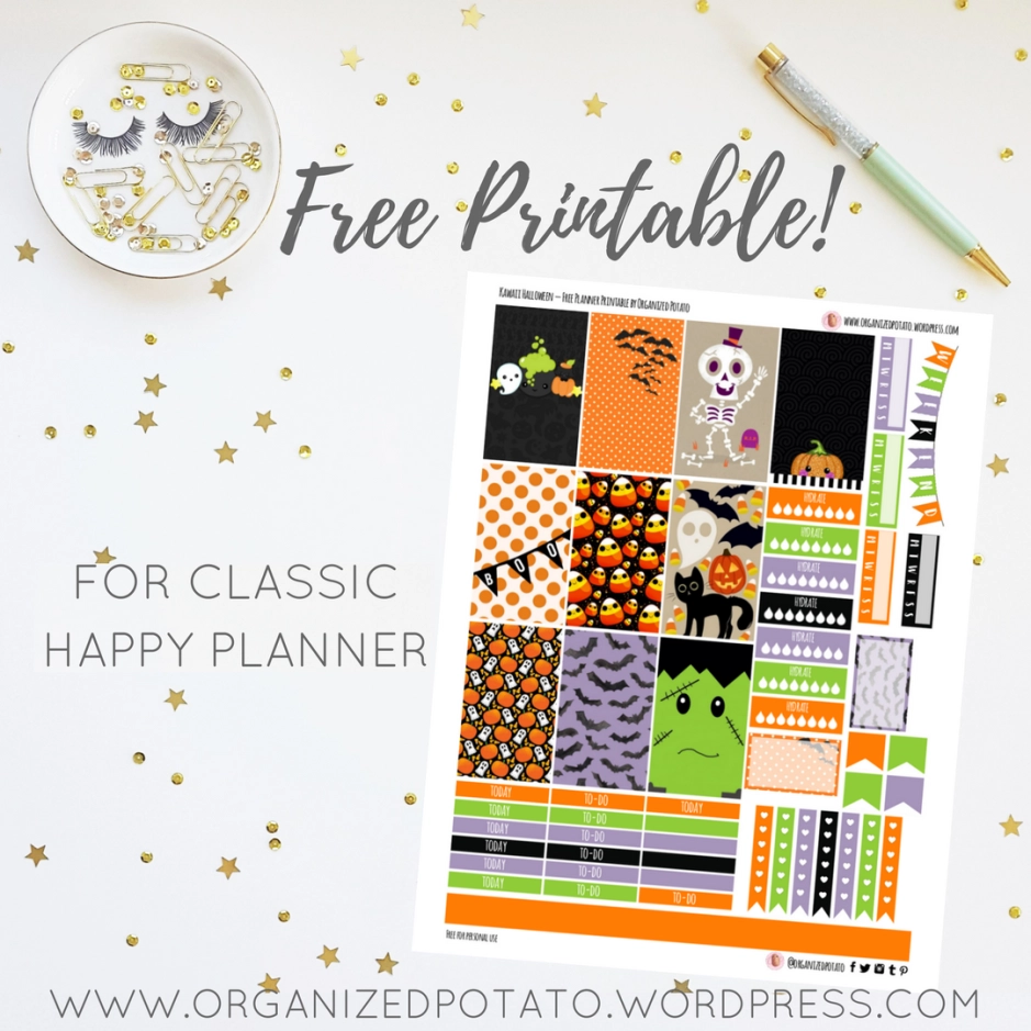 Halloween Happy Planner Free Printable