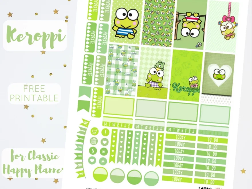 Free Planner Printable Keroppi Organized Potato