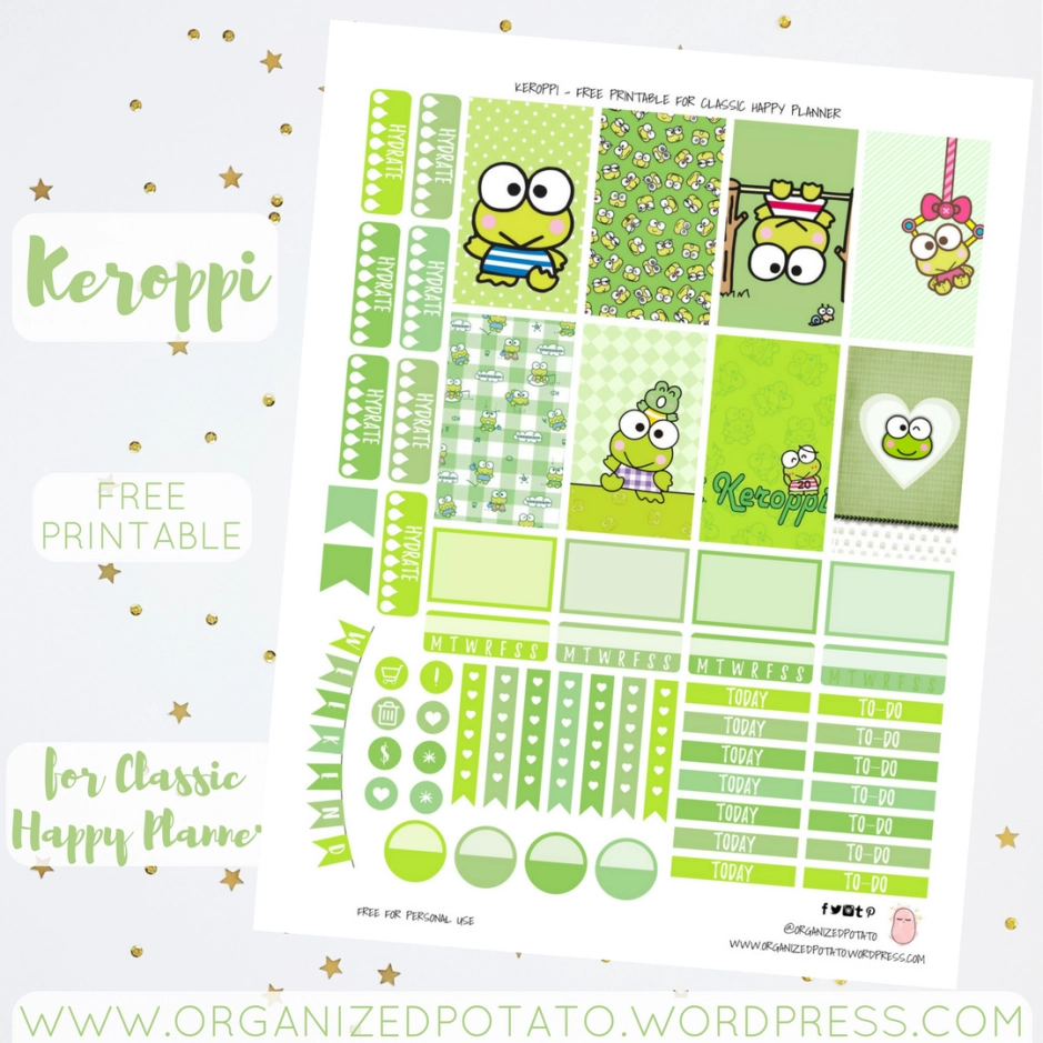Free Planner Printable Keroppi Organized Potato Free Planner Printable Keroppi Organized Potato