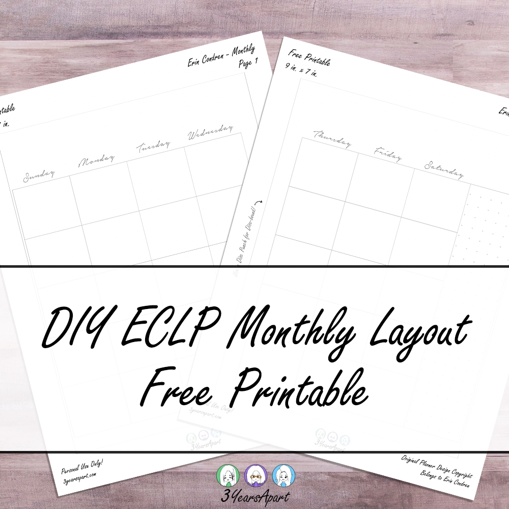Free A5 Planner Printables Erin Condren