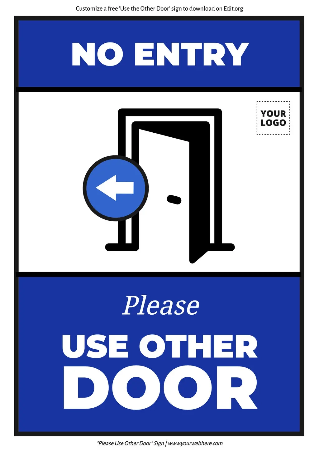 Free Please Use Other Door Sign Templates