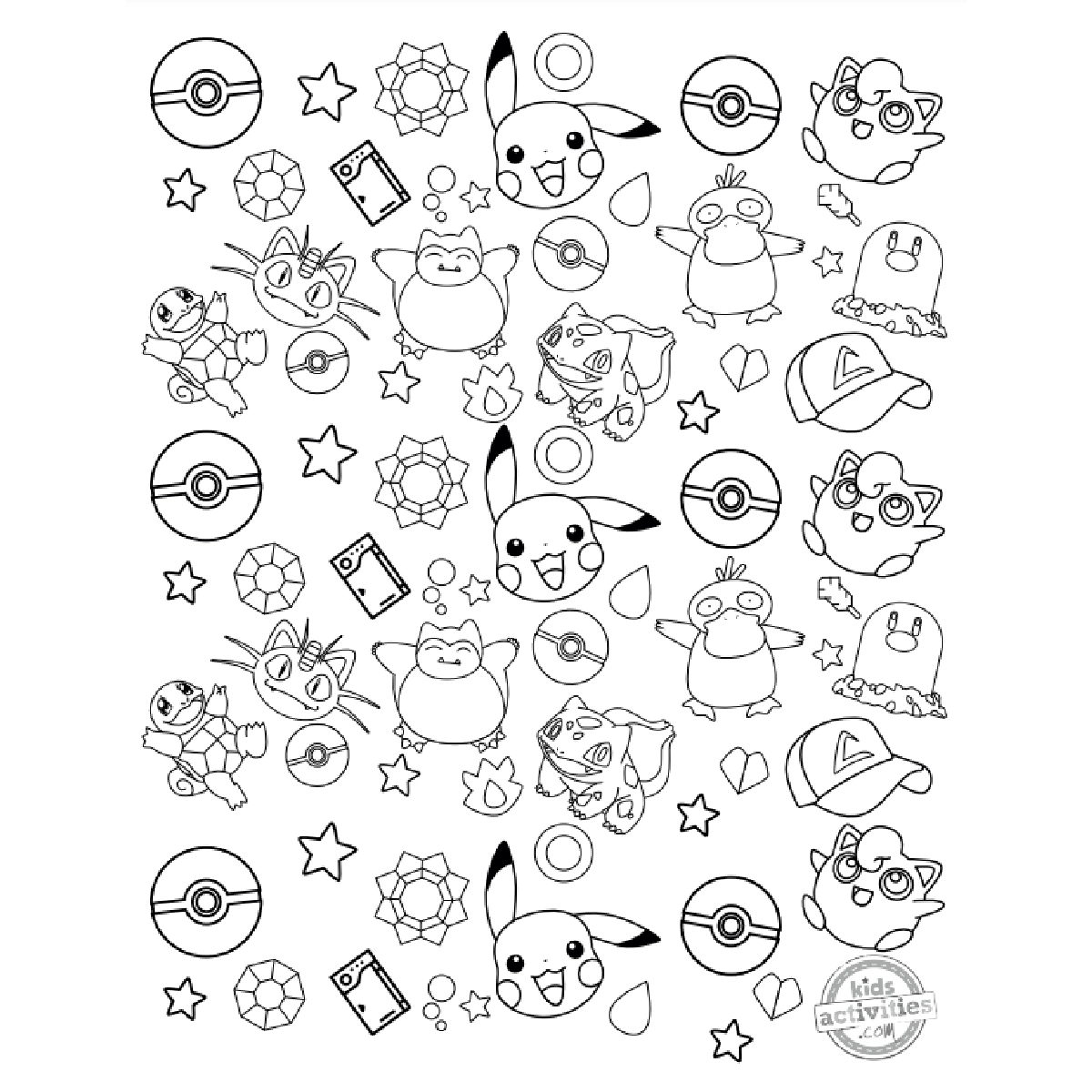 Printable Pokemon List Coloring Pages Printable Pokemon List Coloring Pages