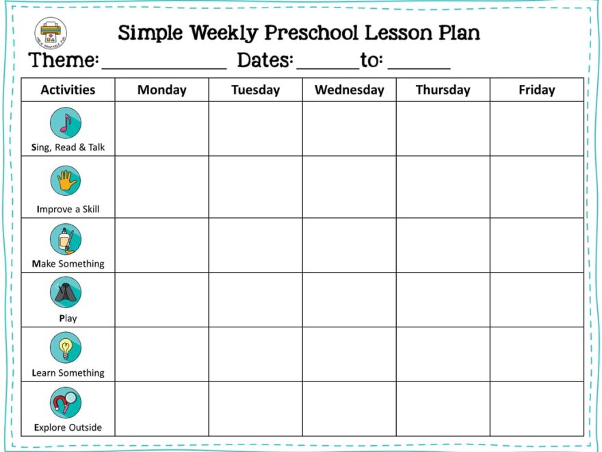 Free Preschool Lesson Planning Resources Pre K Printable Fun