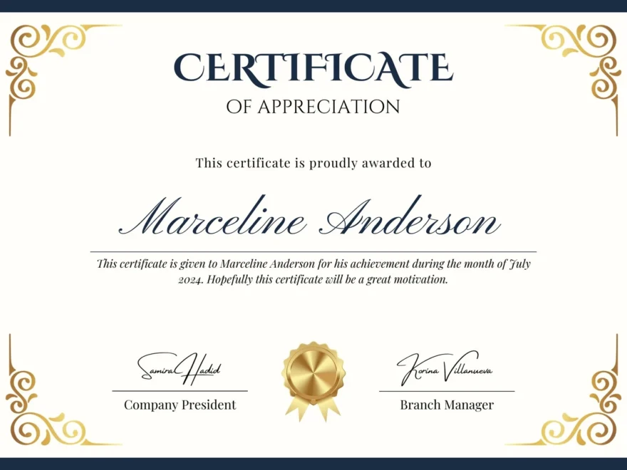 Free Printable And Customizable Award Certificate Templates Canva