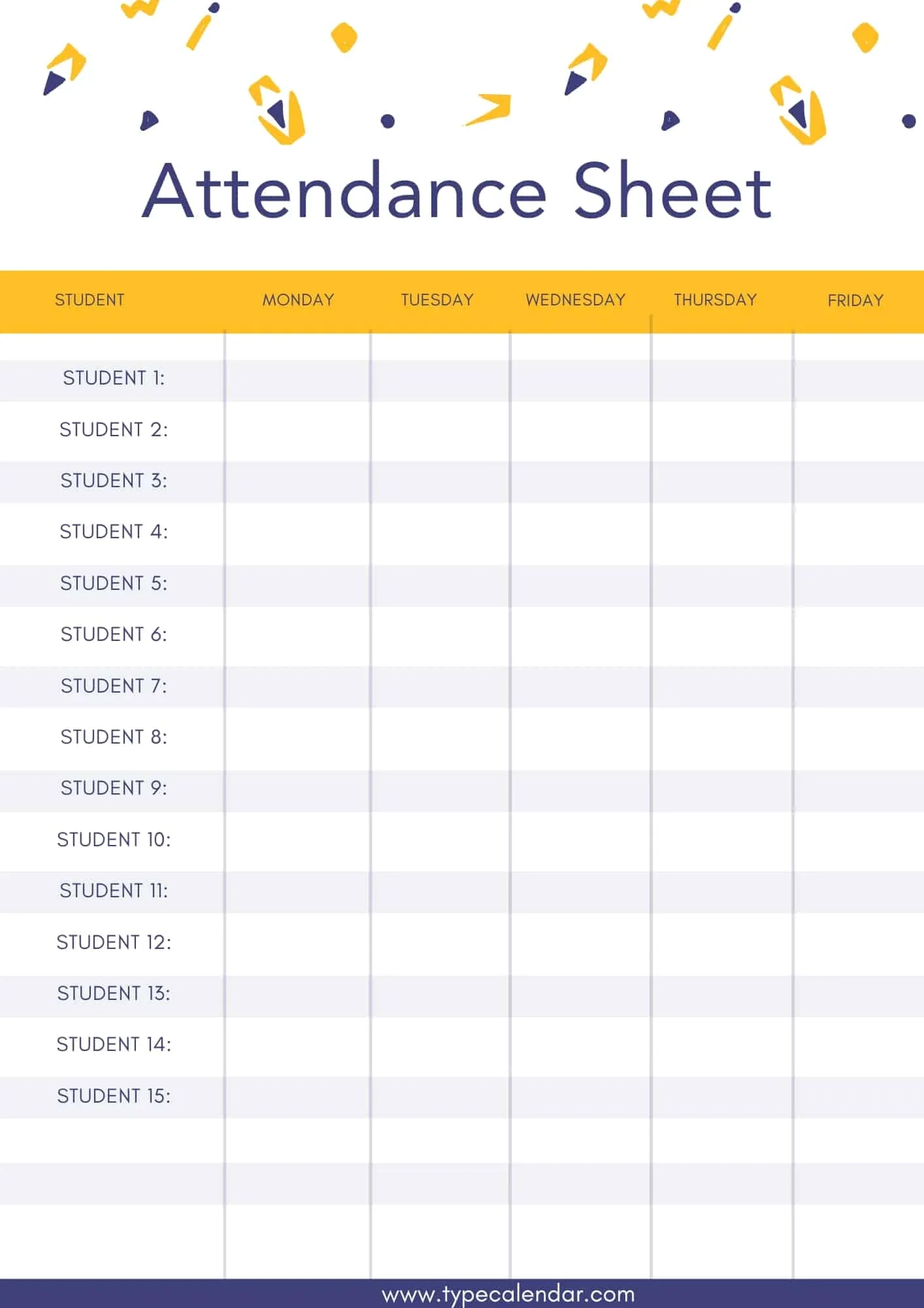 Free Printable Attendance Sheet Templates Word Excel PDF 