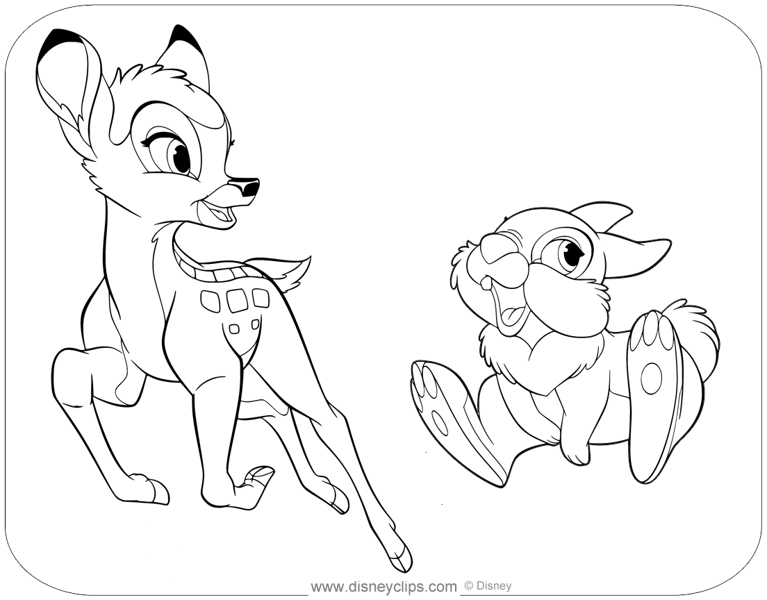 Free Printable Bambi Coloring Pages Disneyclips