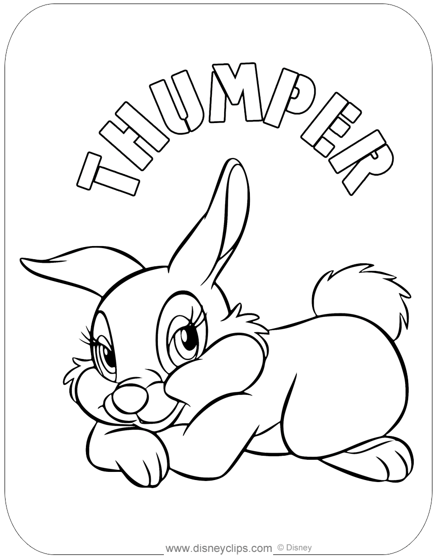 Free Printable Bambi Coloring Pages Disneyclips