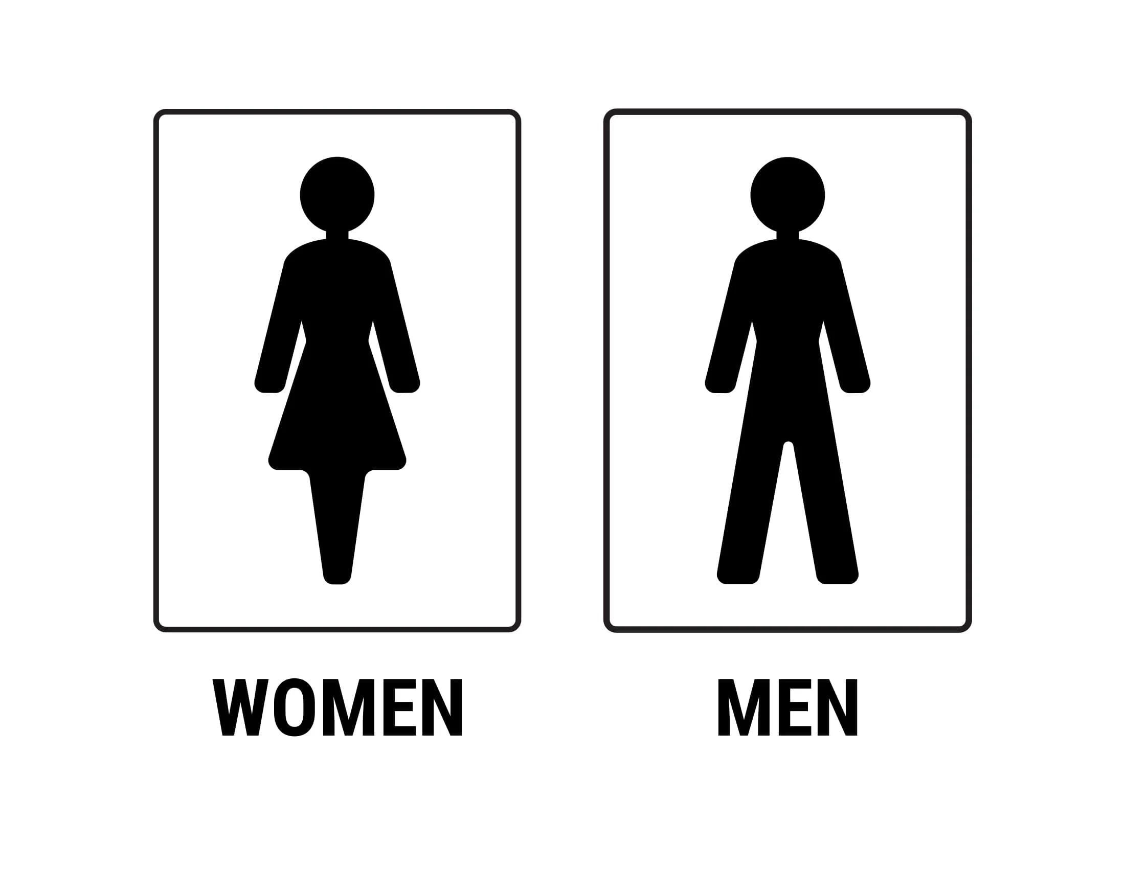 Full Page Restroom Sign Printable Free