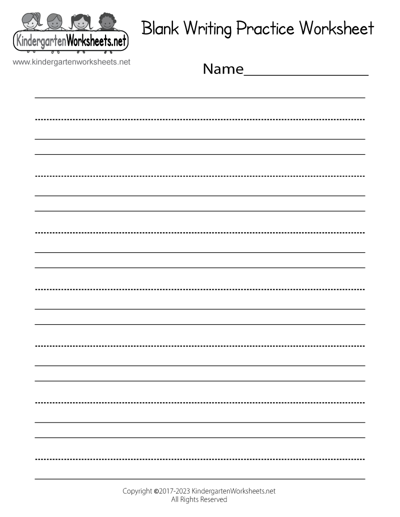 Printable Preschool Writing Sheet