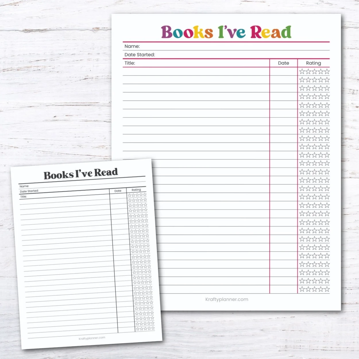 Free Printable Books I ve Read Tracker Krafty Planner