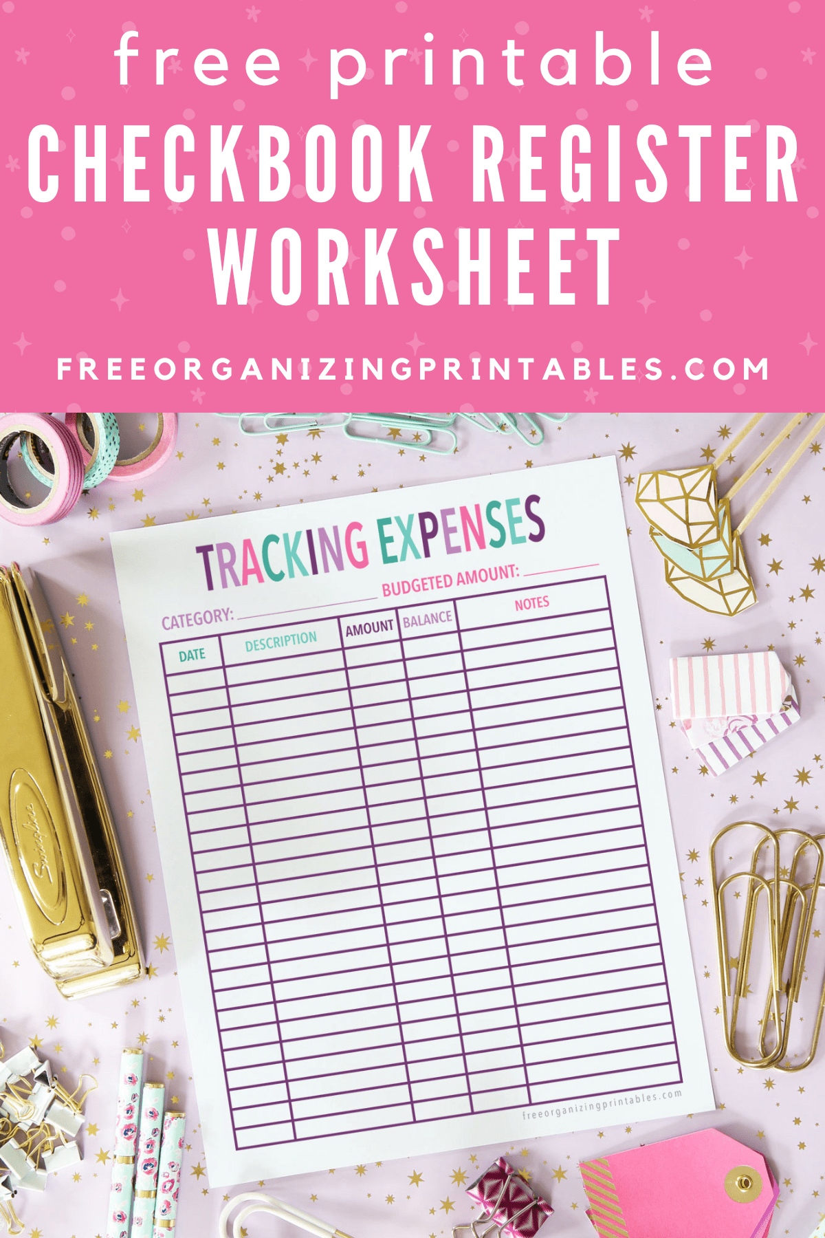 Free Printable Checkbook Balancing Sheet