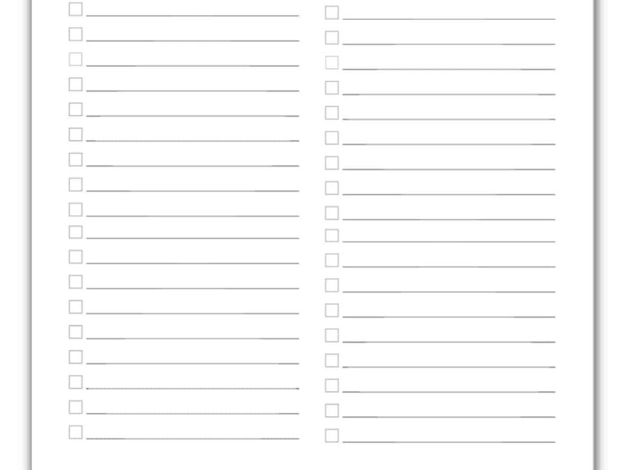 FREE Printable Checklist Templates To Do Lists To Download Love Our Real Life