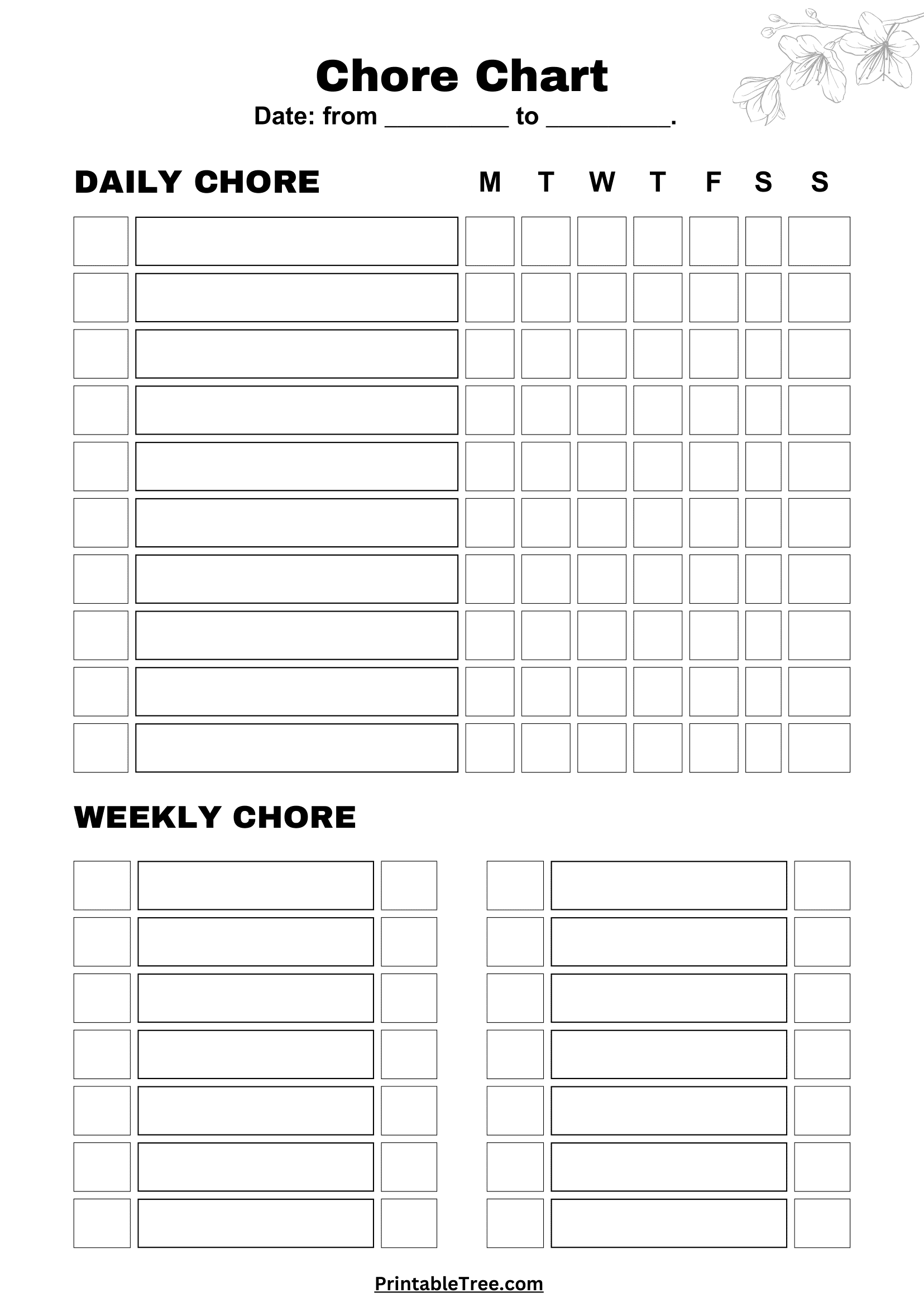 Free Printable Task Charts Free Printable Task Charts
