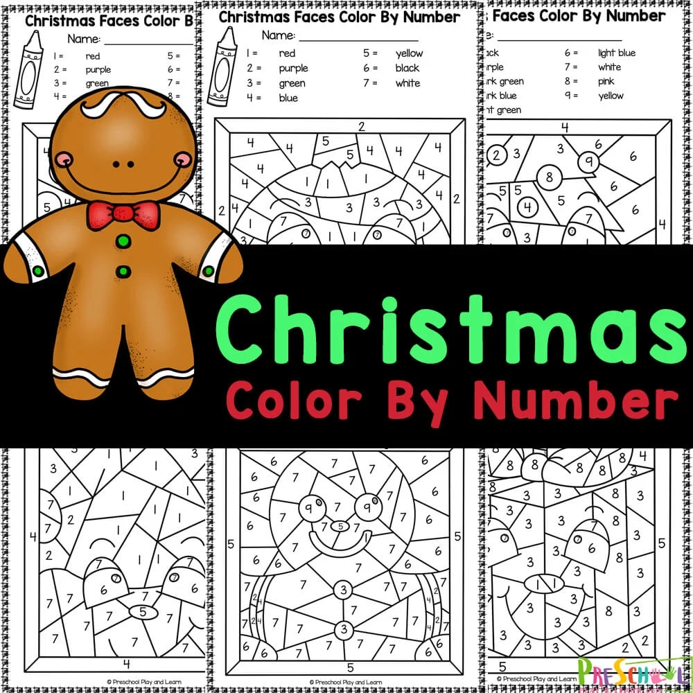 Free Printable Christmas Math Coloring Sheets