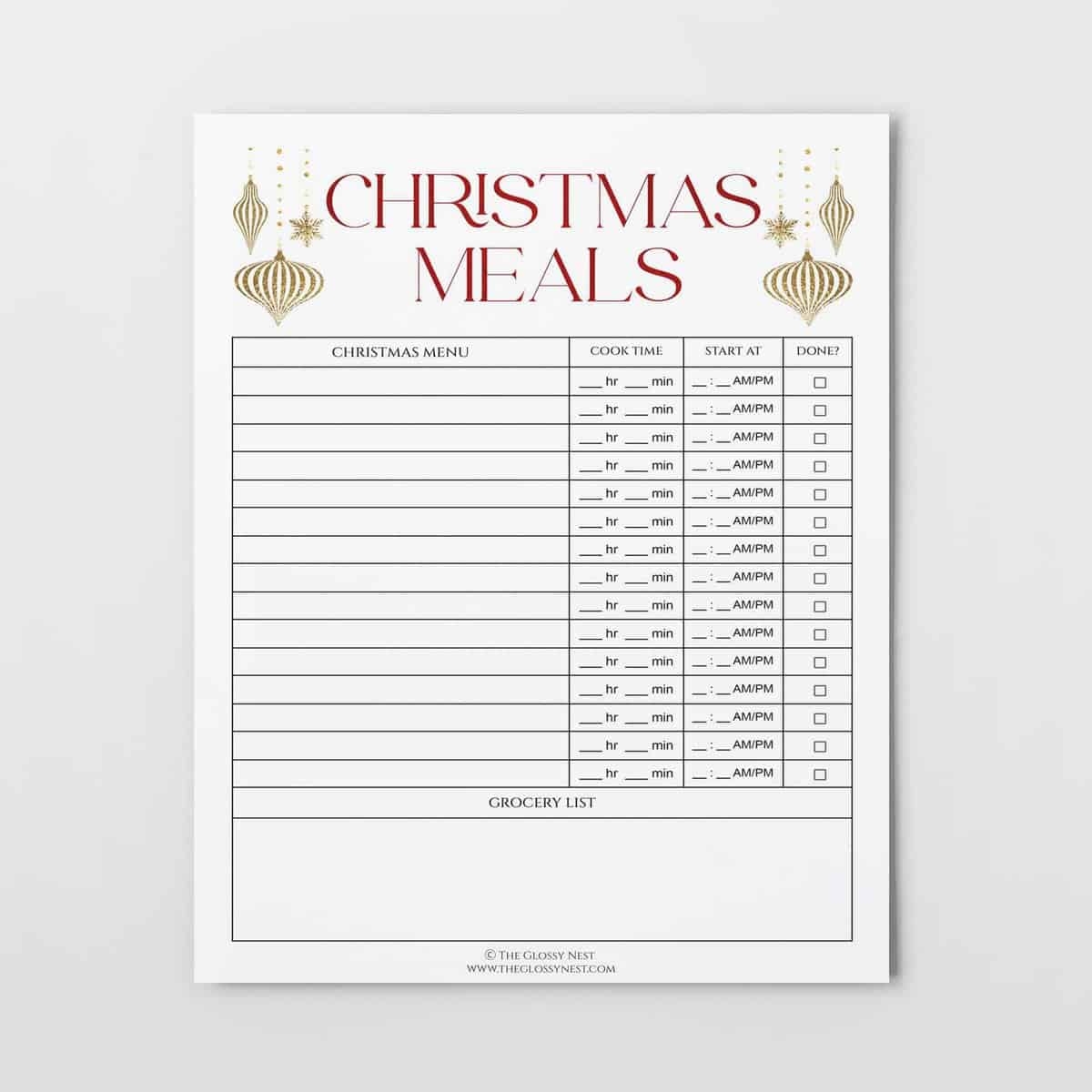 Free Printable Christmas Meal Planner Printable To Prep A Feast Free Printable Christmas Meal Planner Printable To Prep A Feast