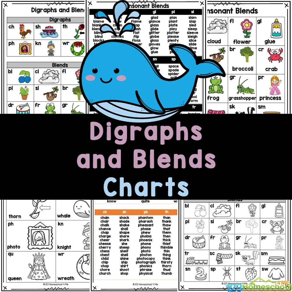 FREE Printable Consonant Blends And Digraphs Chart FREE Printable Consonant Blends And Digraphs Chart