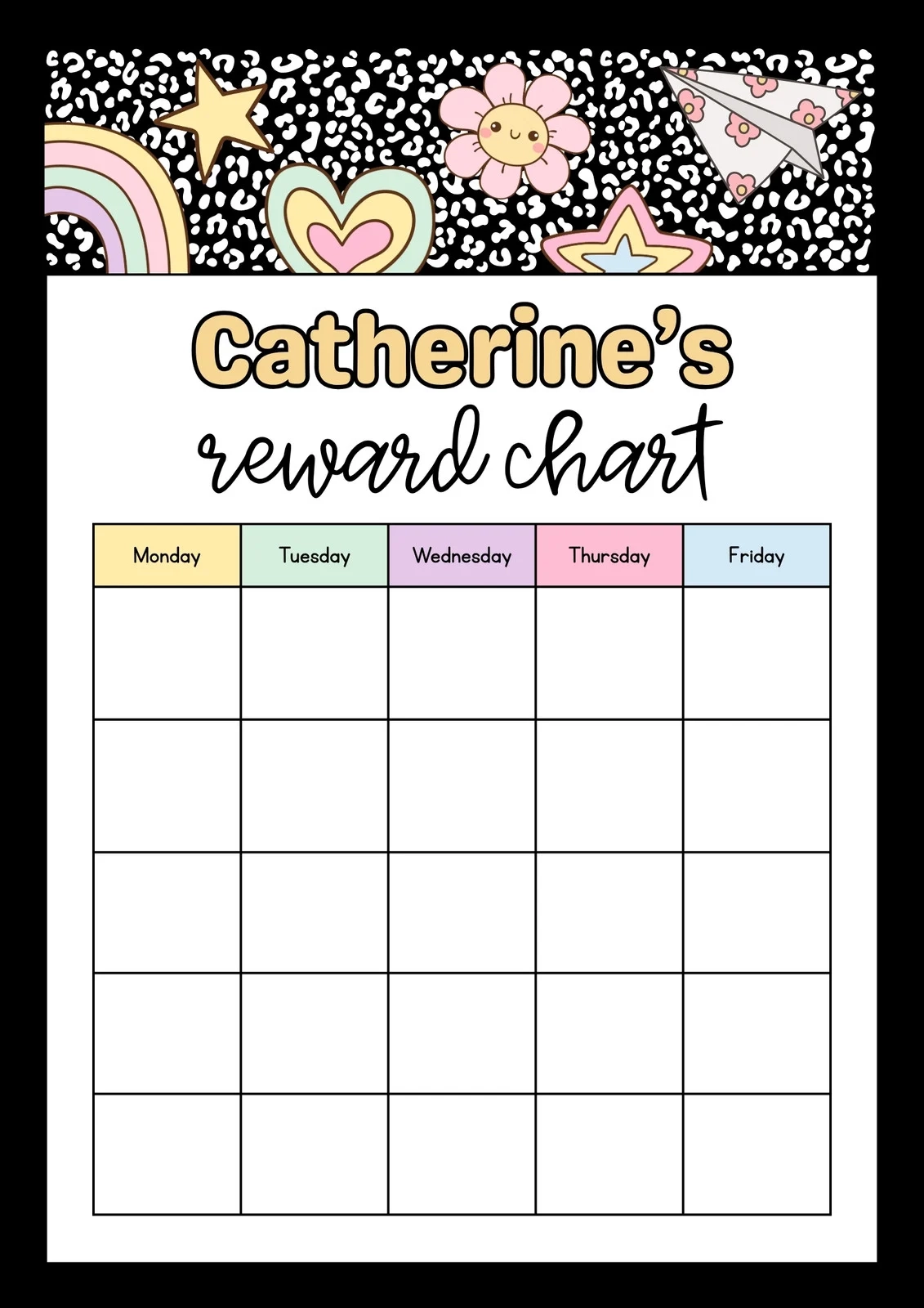 Printable Behavior Chart Ideas