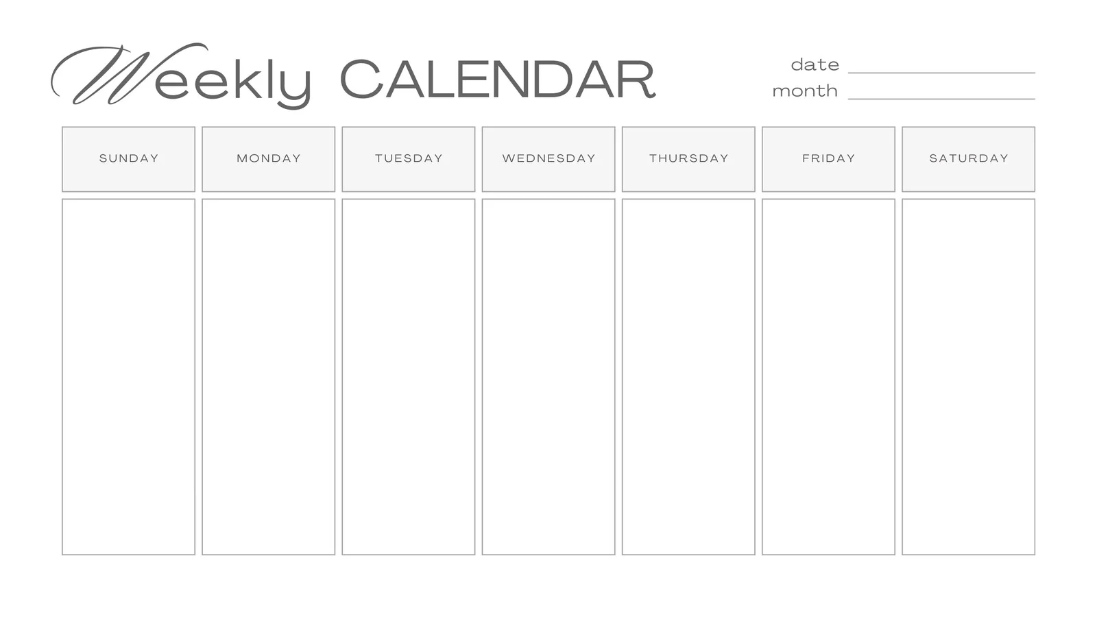 Printable My Week Schedule Printable My Week Schedule