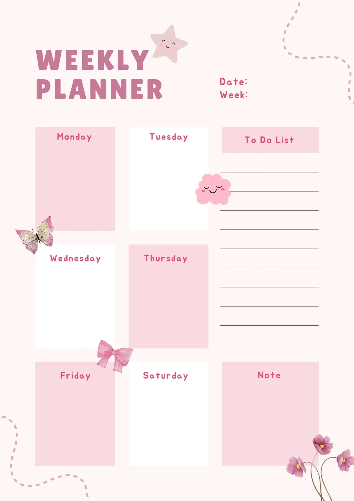 Free Printable Cute Planner Templates To Edit Online Canva Free Printable Cute Planner Templates To Edit Online Canva