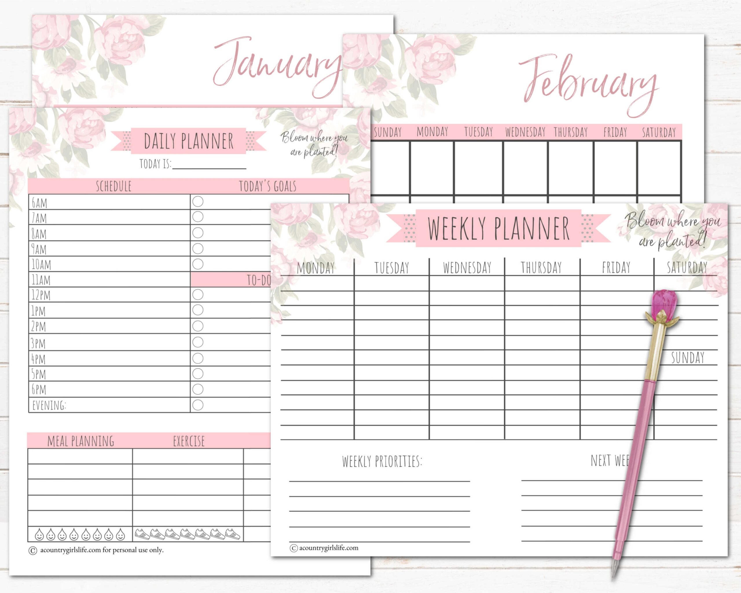 Free Planner Pages Printables Free Planner Pages Printables