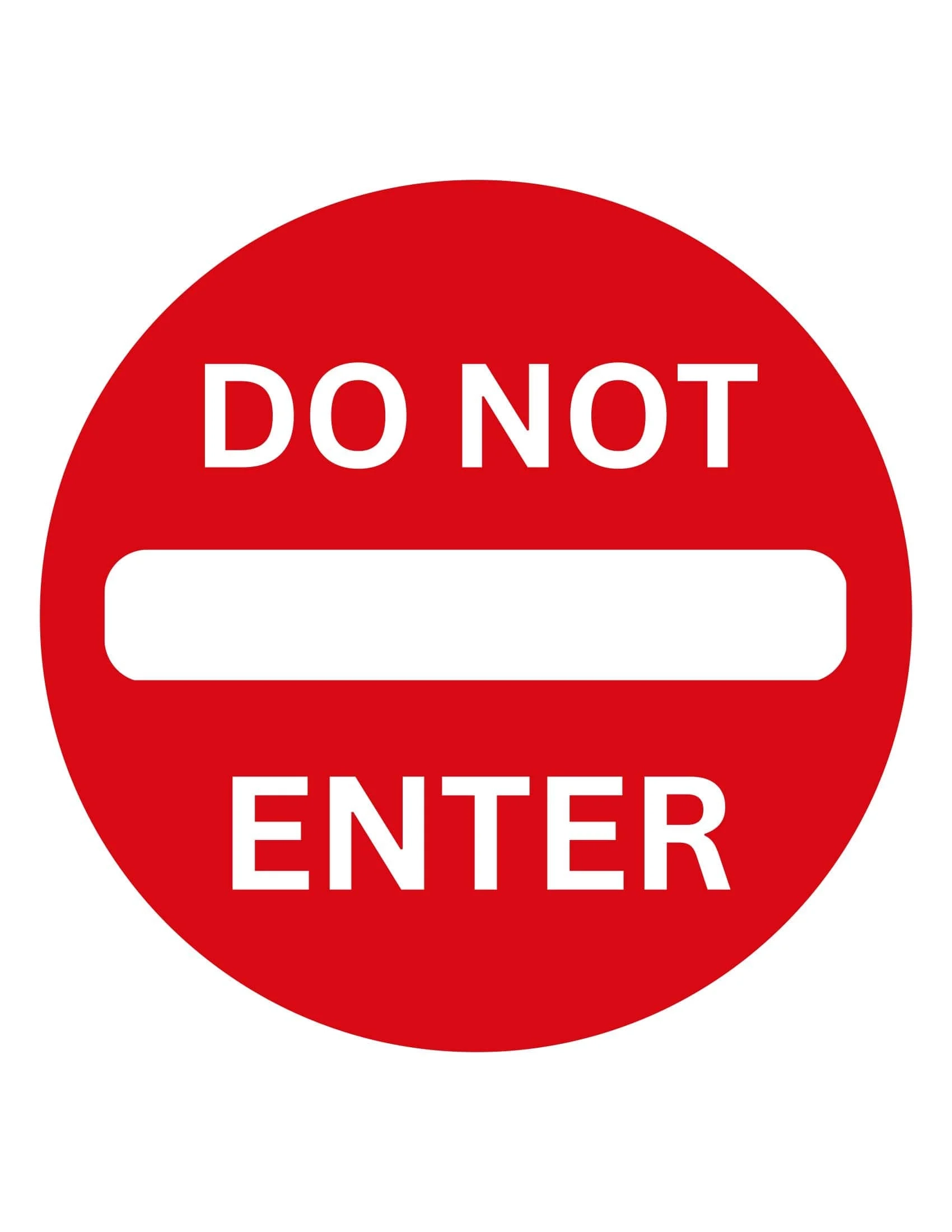 Free Printable Do Not Enter Sign Templates PDF Word Example