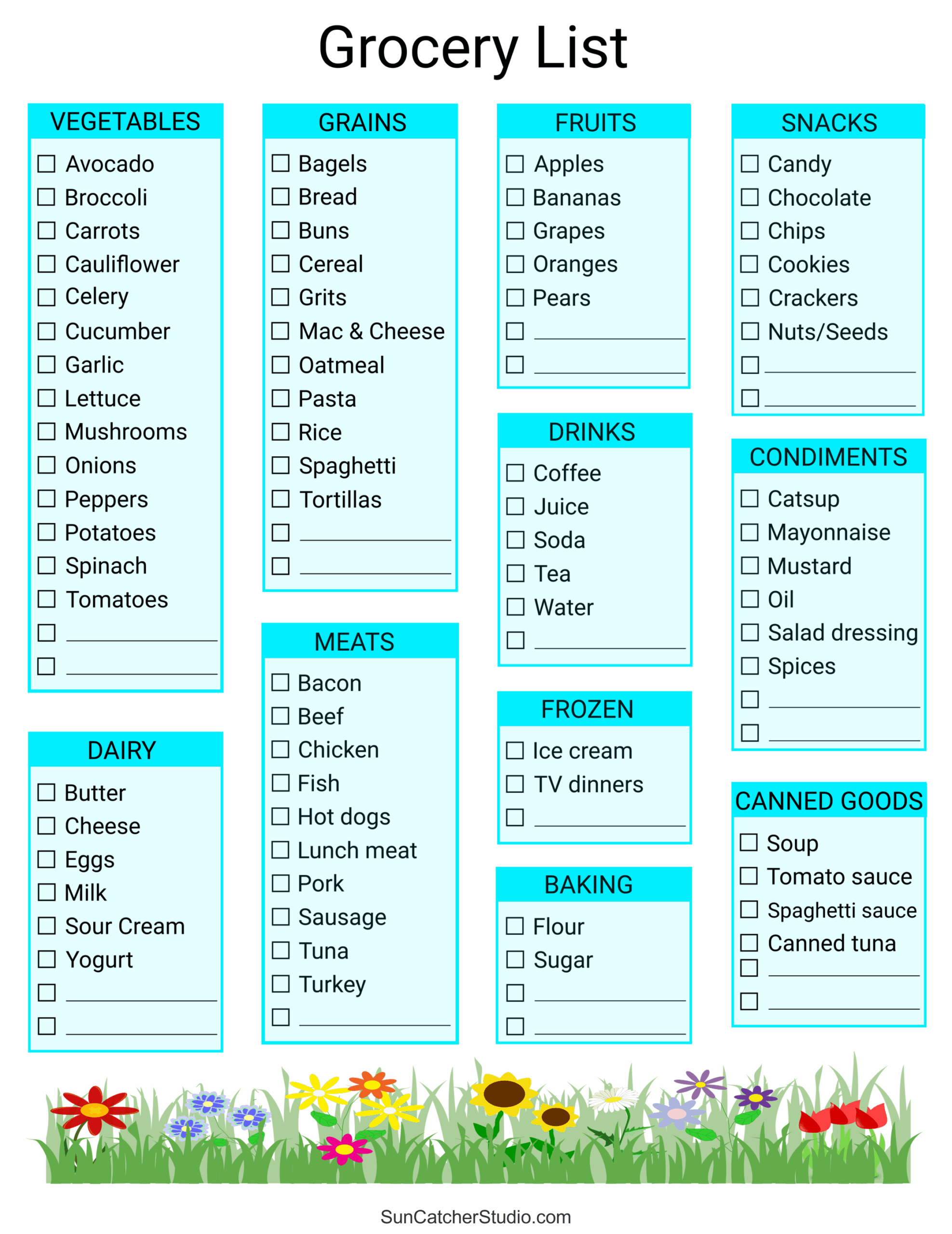 Making A Grocery List Printable Making A Grocery List Printable