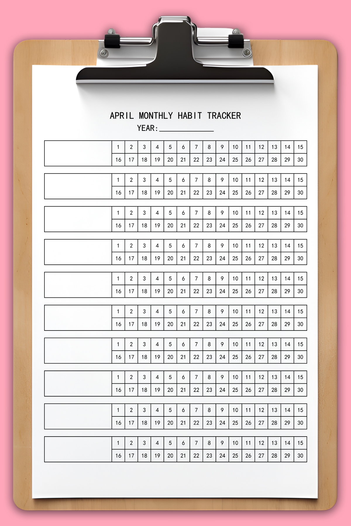 Happy Planner Free Habit Tracker Printable